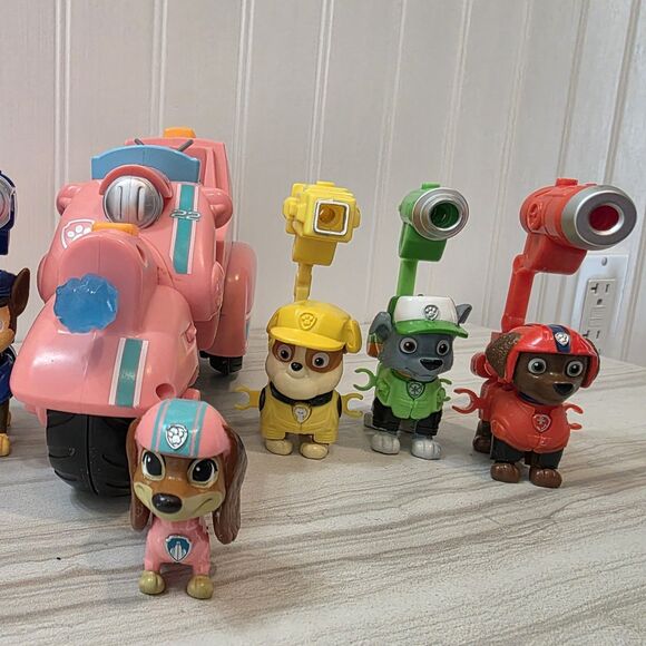 PAW Patrol The Movie Liberty Motorbike And Figurines W/Pup-Pack Attachment EUC - Picture 16 of 16